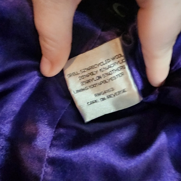 Kenneth Cole New York Black Recycled Wool Blend Black Women 8 Short Peacoat - Picture 8 of 9